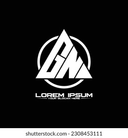 Letter GN triangle logo design vector