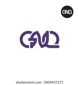 Diseño de logotipo de monograma GNQ Carta