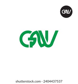 Diseño de logotipo de monograma GNV carta