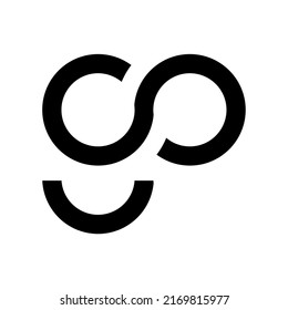 letter go black  Icon Logo Design Element sign vector illustration creative design symbol	