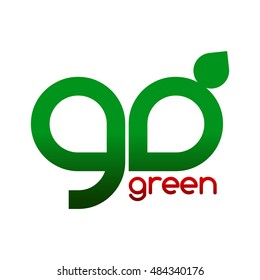 Letter Go Green Logo