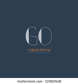 letter Go linked logo design for company identity