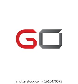 letter GO Linked Logo Vector Template. Initial Letter GO Logo Design
