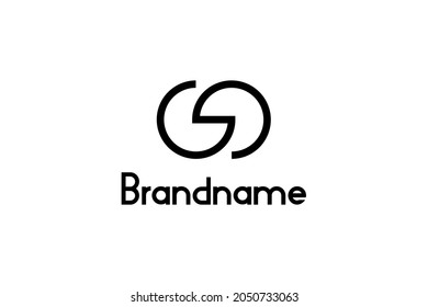 Letter GO logo design concept template.