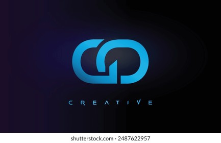 Letter GO logo design creative custom clean two alphabet logo
