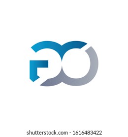 letter GO Logo Design Linked Vector Template. Initial GO Vector Illustration
