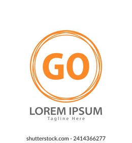 letter GO logo. GO logo design vector illustration for creative company, business, industry