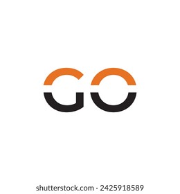 letter go logo, Letter GO Icon Vector Logo Template,Go vector lettering isolated on white background,go initial letter vector logo,Go logo vector.