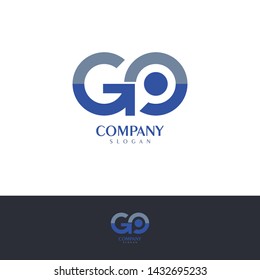 Letter GO logo vector design 