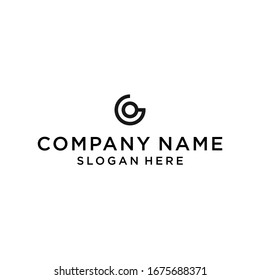 letter go or og circle logo design vector illustration template