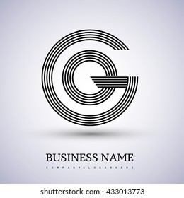 Letter GO or OG linked logo design circle G shape. Elegant black colored, symbol for your business name or company identity