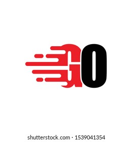 Letter GO simple logo icon design vector