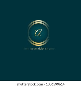 letter A gold logo concept. Designed for your web site design, logo, app, UI