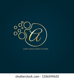letter A gold logo concept. Designed for your web site design, logo, app, UI