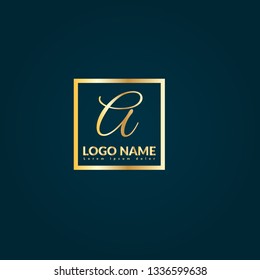 letter A gold logo concept. Designed for your web site design, logo, app, UI