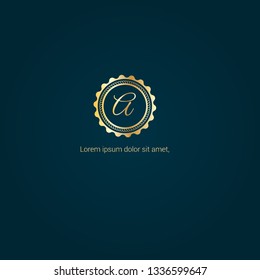 letter A gold logo concept. Designed for your web site design, logo, app, UI