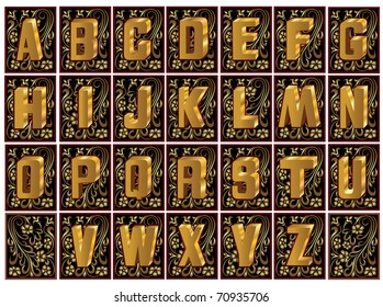 letter gold luxury royal collection