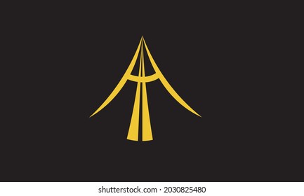  Letter A Gold Luxury Template Logo