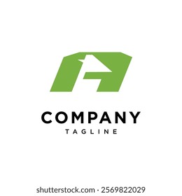 Letter A Golf flag Logo Icon Vector