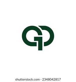 letter gp arrow geometric line logo vector 
