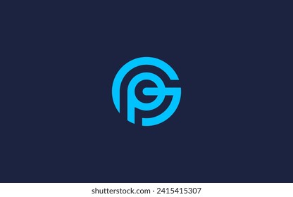 letra gp círculo logo diseño de icono diseño vectorial inspiración de plantilla