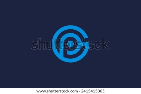 letter gp circle logo icon design vector design template inspiration