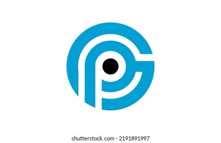 Letter Gp Circle Logo Vector Design Stock Vector (Royalty Free ...