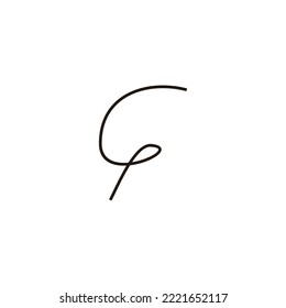 Letter Gp connect, line geometric symbol simple logo vector