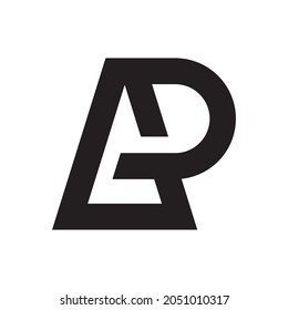 Letter GP or GR logo design template on white background