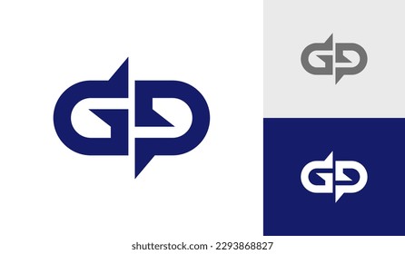 Letter GP initial monogram logo design