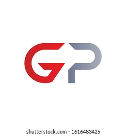 letter GP Logo Design Linked Vector Template. Initial GP Vector Illustration