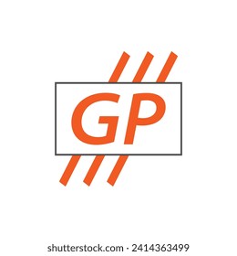 logotipo de GP de letra. Diseño de logotipo GP ilustración vectorial para empresas creativas, empresas, industria