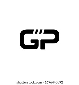 Plantilla de diseño de icono de logotipo GP de carta