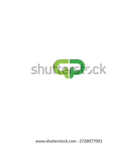 Letter Gp logo icon flat vector design