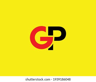 letter gp and pg logo design vector template