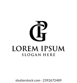 letter GP or PG logo design template, and marketing logos, element graphic illustration template