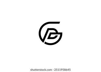 Letter GP or PG Logo Design Vector