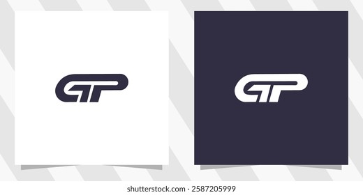letter gp pg logo design