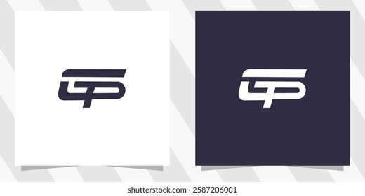 letter gp pg logo design