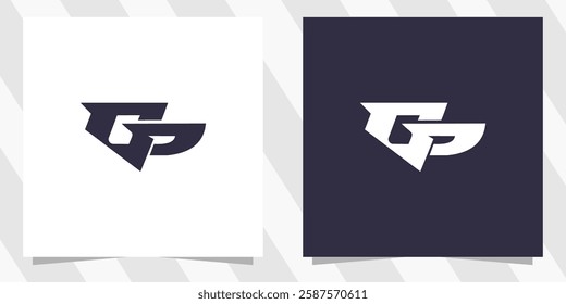 letter gp pg logo design