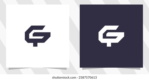 letter gp pg logo design