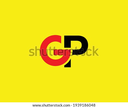 letter gp and pg logo design vector template
