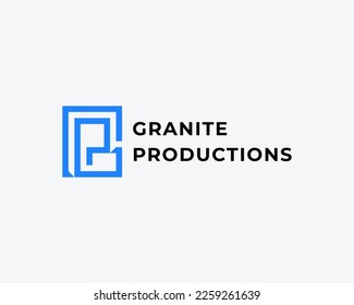 Letter GP PG Simple Monogram Logo
