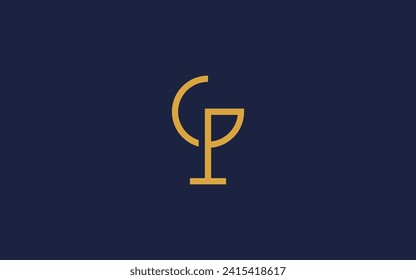 letter gp wine logo icon design vector design template inspiration