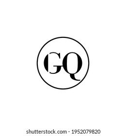 Letra GQ diseño inicial de logotipo en monograma, boda, moda, maquillaje plantilla de logotipo