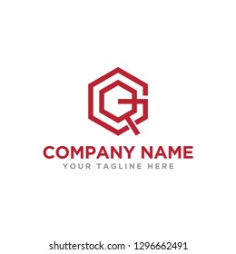letter GQ logo design - vector