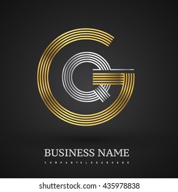 Letter GQ or QG linked logo design circle G shape. Elegant gold and silver colored, symbol for your business name or company identity.