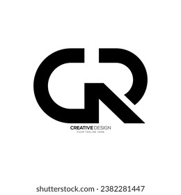 Letter Gr or Cr initial modern abstract unique corporate business logo