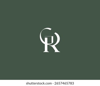 Letter GR, GPR Monogramm Logo Design, Vektorgrafik.