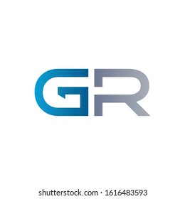 letter GR Logo Design Linked Vector Template. Initial GR Vector Illustration